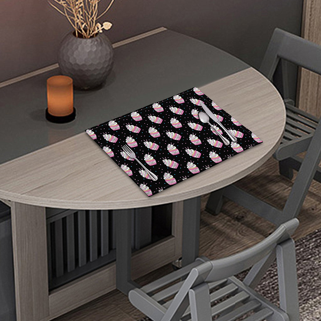 Pink Cupcake Pattern Print Placemat
