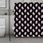 Pink Cupcake Pattern Print Polyester Shower Curtain
