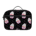 Pink Cupcake Pattern Print Portable Lunch Bag