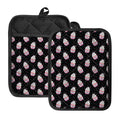 Pink Cupcake Pattern Print Pot Holders With Pocket