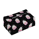 Pink Cupcake Pattern Print Rectangle Tissue Box Cover