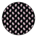 Pink Cupcake Pattern Print Round Floor Mat