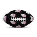 Pink Cupcake Pattern Print Rugby Ball