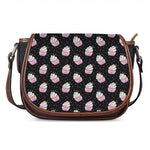 Pink Cupcake Pattern Print Saddle Bag