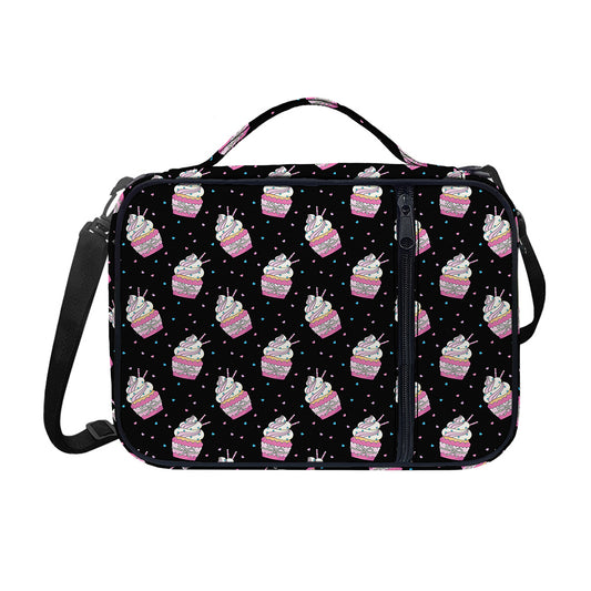 Pink Cupcake Pattern Print Shoulder Strap Bible Bag