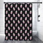 Pink Cupcake Pattern Print Shower Curtain