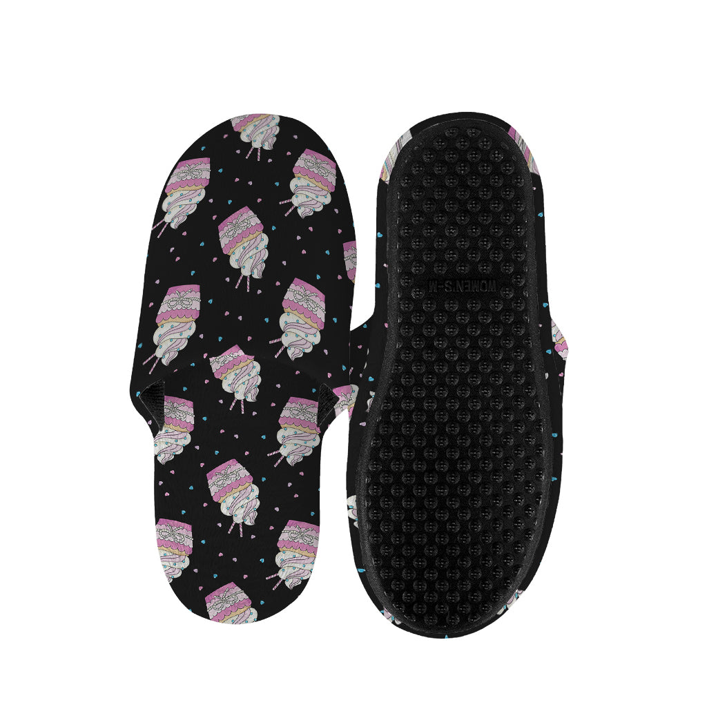 Pink Cupcake Pattern Print Slippers