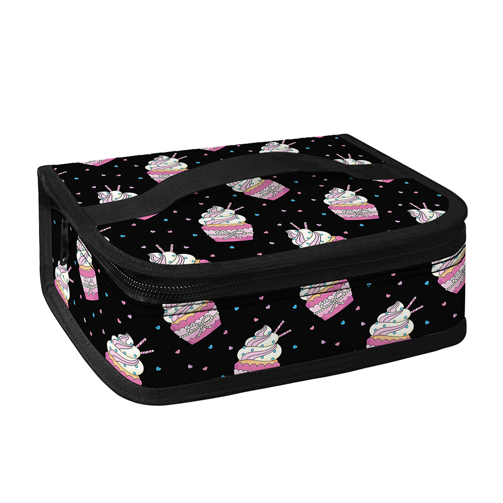 Pink Cupcake Pattern Print Small Lunch Bag