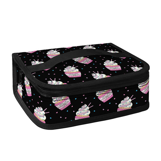 Pink Cupcake Pattern Print Small Lunch Bag