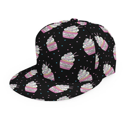 Pink Cupcake Pattern Print Snapback Cap
