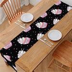 Pink Cupcake Pattern Print Table Runner