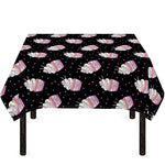 Pink Cupcake Pattern Print Tablecloth