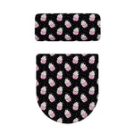 Pink Cupcake Pattern Print Toilet Lid And Tank Cover Set