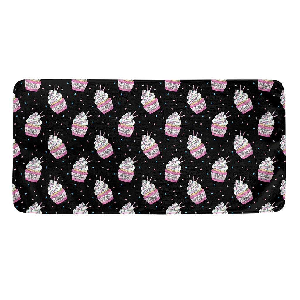 Pink Cupcake Pattern Print Towel