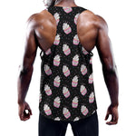 Pink Cupcake Pattern Print Training Tank Top