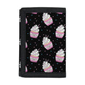 Pink Cupcake Pattern Print Trifold Wallet