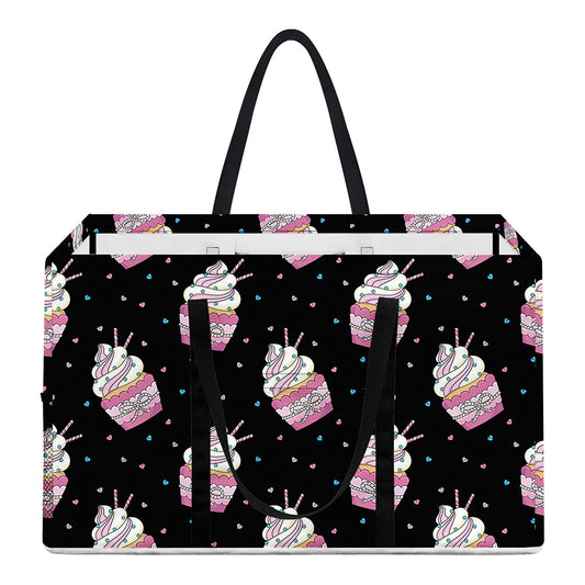 Pink Cupcake Pattern Print Utility Tote Bag