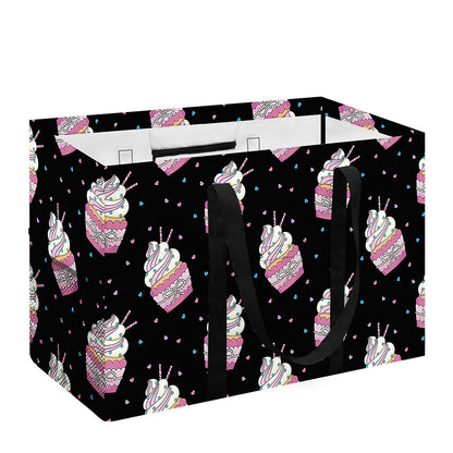 Pink Cupcake Pattern Print Utility Tote Bag