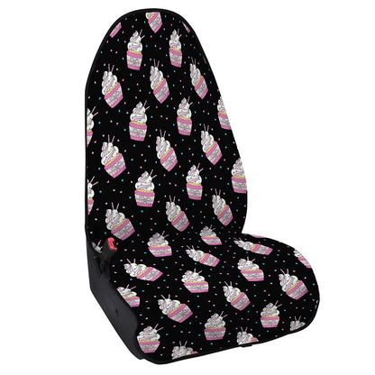 Pink Cupcake Pattern Print Waterproof Car Seat Cover