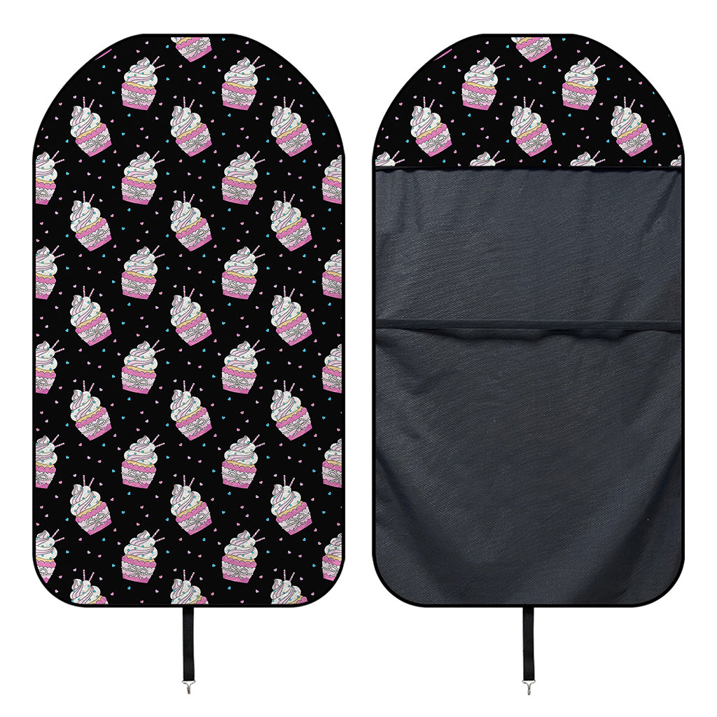 Pink Cupcake Pattern Print Waterproof Car Seat Cover