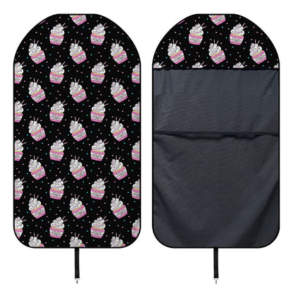 Pink Cupcake Pattern Print Waterproof Car Seat Cover