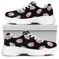 Pink Cupcake Pattern Print White Chunky Shoes