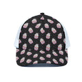 Pink Cupcake Pattern Print White Mesh Trucker Hat