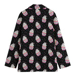 Pink Cupcake Pattern Print Women's Blazer