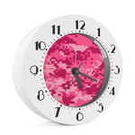 Pink Digital Camo Pattern Print Alarm Clock