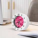 Pink Digital Camo Pattern Print Alarm Clock