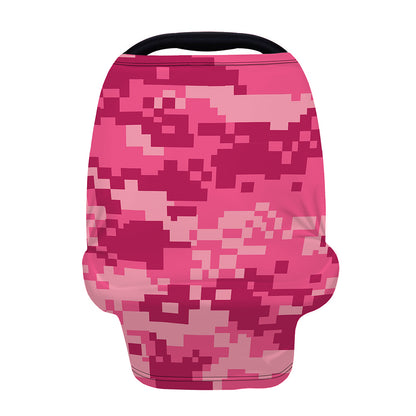 Pink Digital Camo Pattern Print Baby Seat Cover