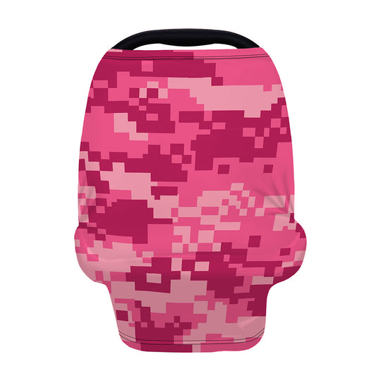 Pink Digital Camo Pattern Print Baby Seat Cover