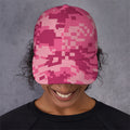 Pink Digital Camo Pattern Print Baseball Cap