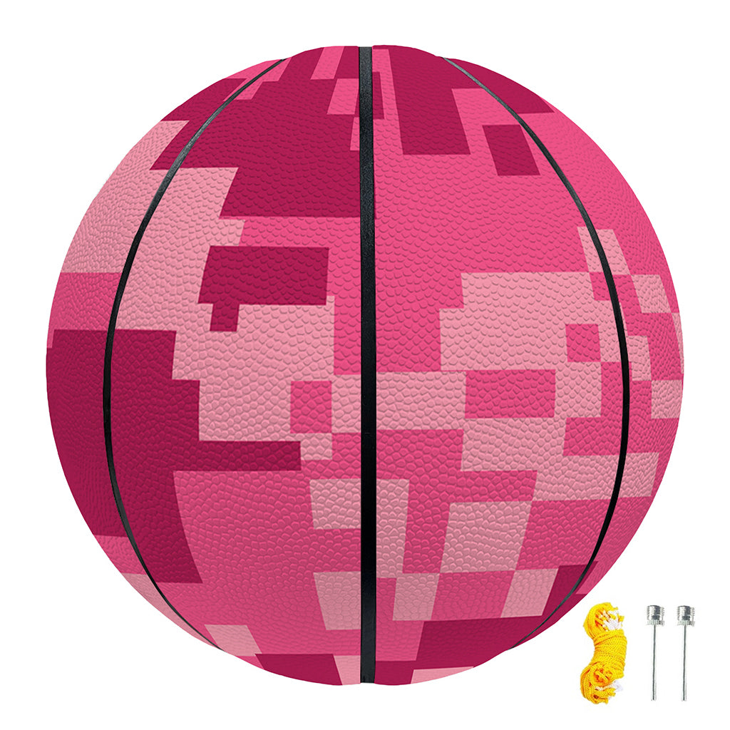 Pink Digital Camo Pattern Print Basketball