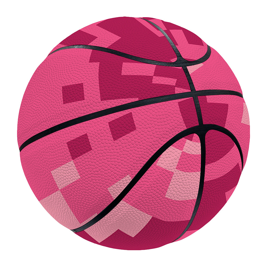 Pink Digital Camo Pattern Print Basketball