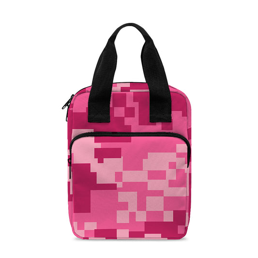 Pink Digital Camo Pattern Print Bible Tote Bag