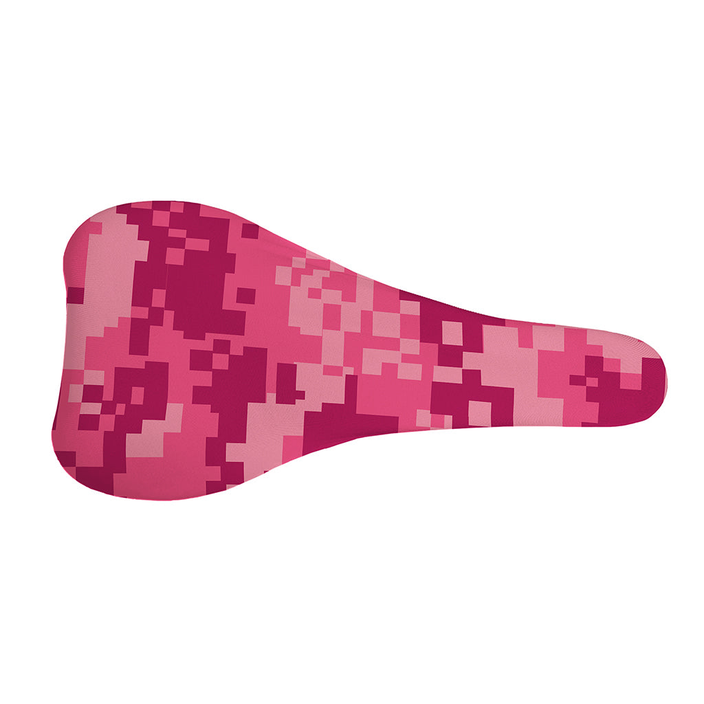 Pink Digital Camo Pattern Print Bicycle Seat Cover