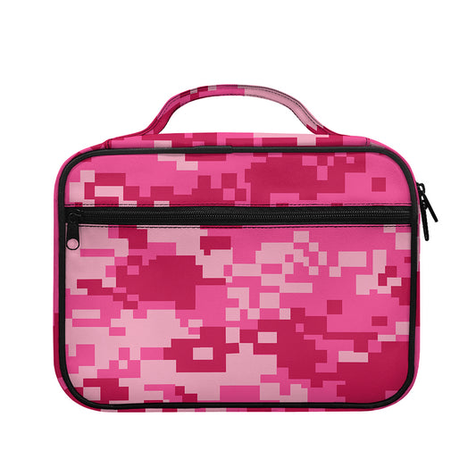 Pink Digital Camo Pattern Print Briefcase Bible Bag