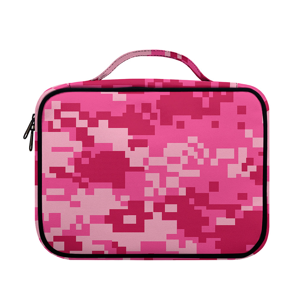 Pink Digital Camo Pattern Print Briefcase Bible Bag