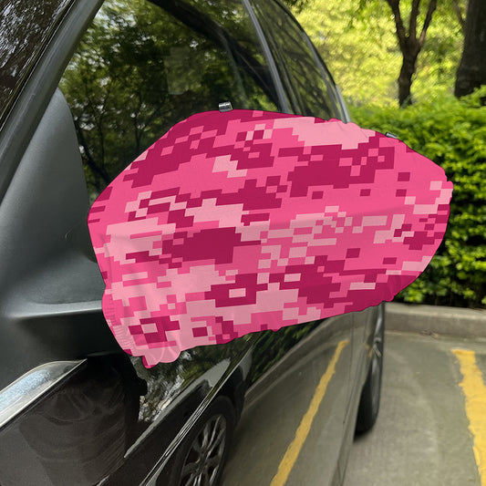 Pink Digital Camo Pattern Print Car Side Mirror Covers