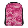 Pink Digital Camo Pattern Print Casual Backpack