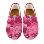 Pink Digital Camo Pattern Print Casual Shoes
