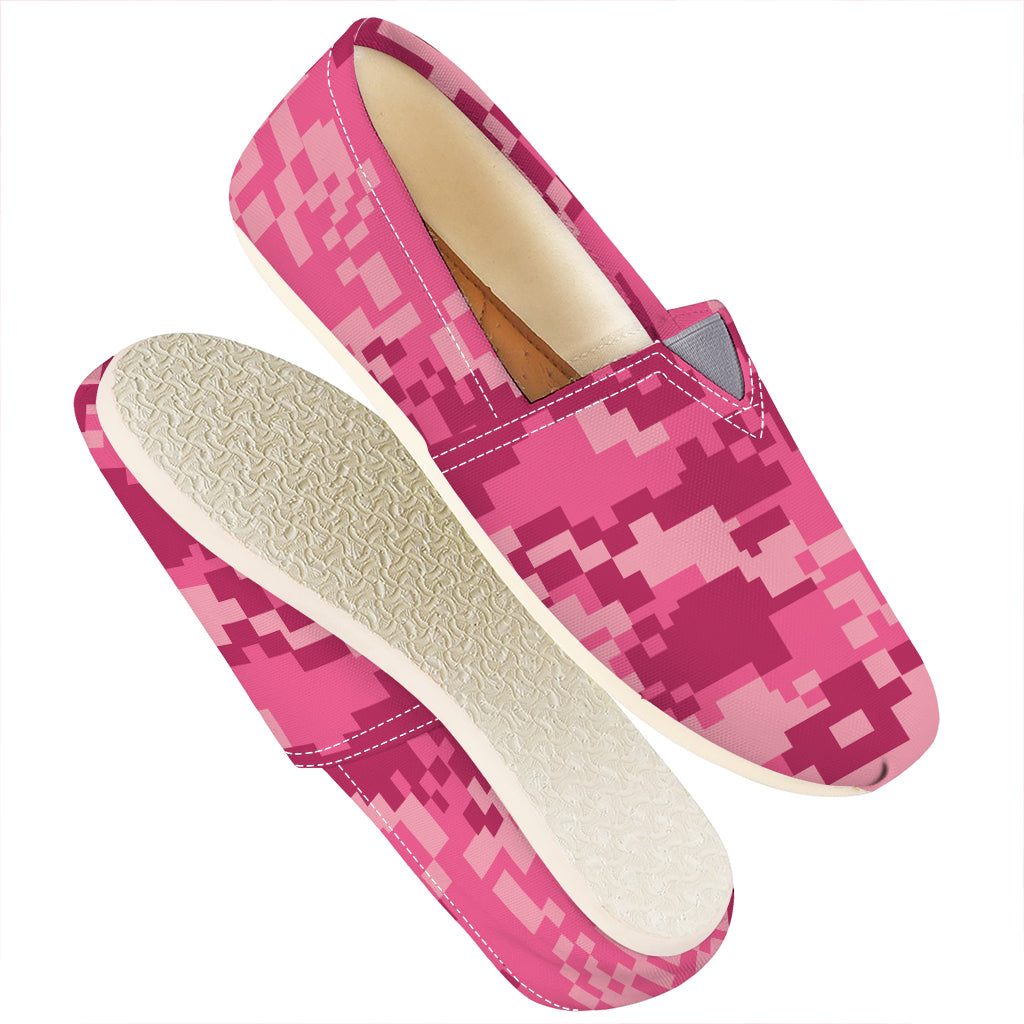 Pink Digital Camo Pattern Print Casual Shoes