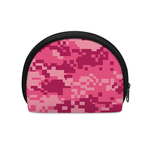 Pink Digital Camo Pattern Print Coin Purse