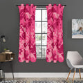 Pink Digital Camo Pattern Print Grommet Curtain Panels