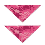 Pink Digital Camo Pattern Print Dog Bandana