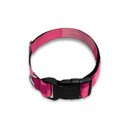 Pink Digital Camo Pattern Print Dog Collar