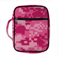 Pink Digital Camo Pattern Print Front Pocket Bible Bag