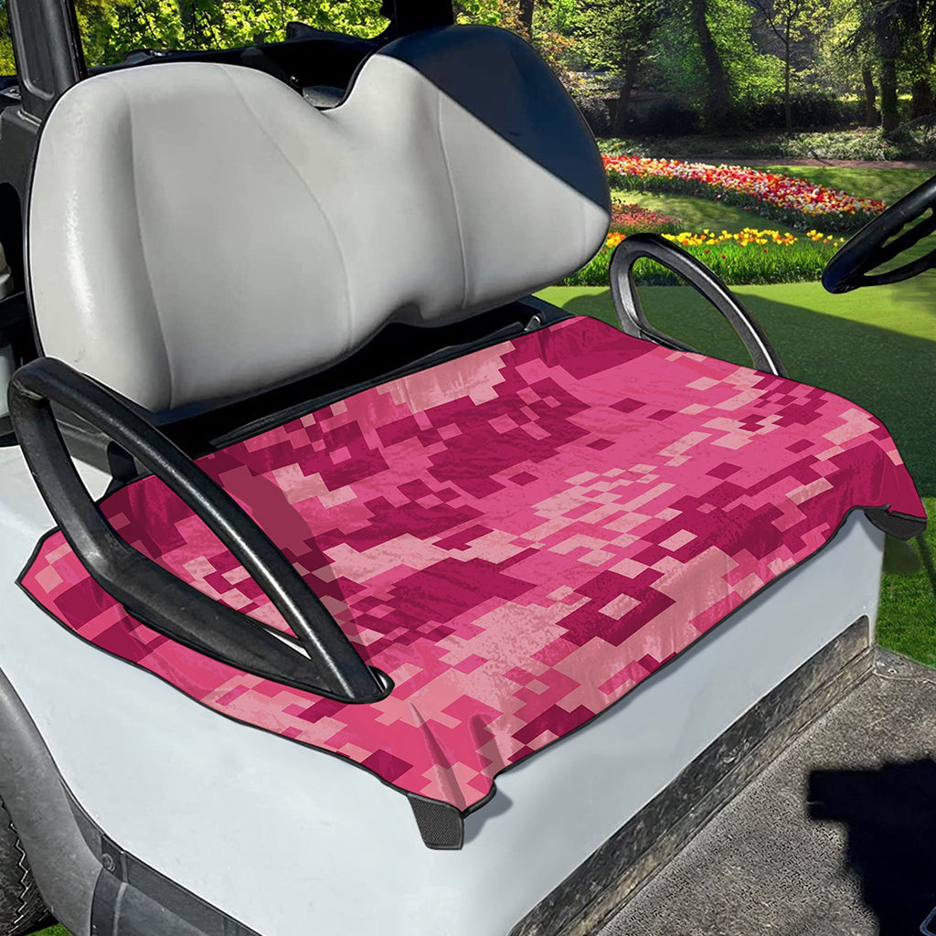 Pink Digital Camo Pattern Print Golf Cart Seat Cover