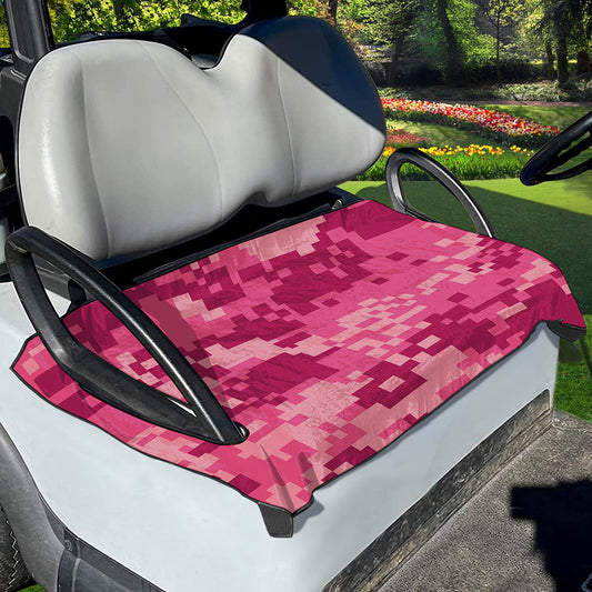 Pink Digital Camo Pattern Print Golf Cart Seat Cover